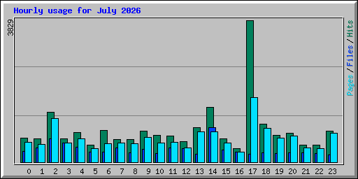Hourly usage for July 2026