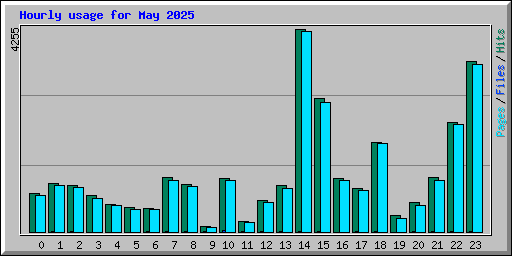 Hourly usage for May 2025