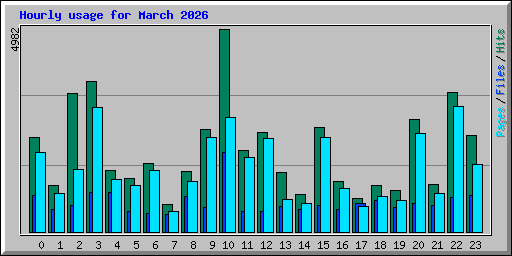 Hourly usage for March 2026